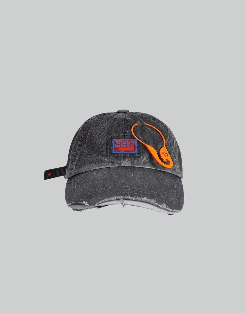 99%IS- - Washed Safety Pin Destroyed Cap - 082plus