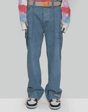 Wide Washed Bondage Denim