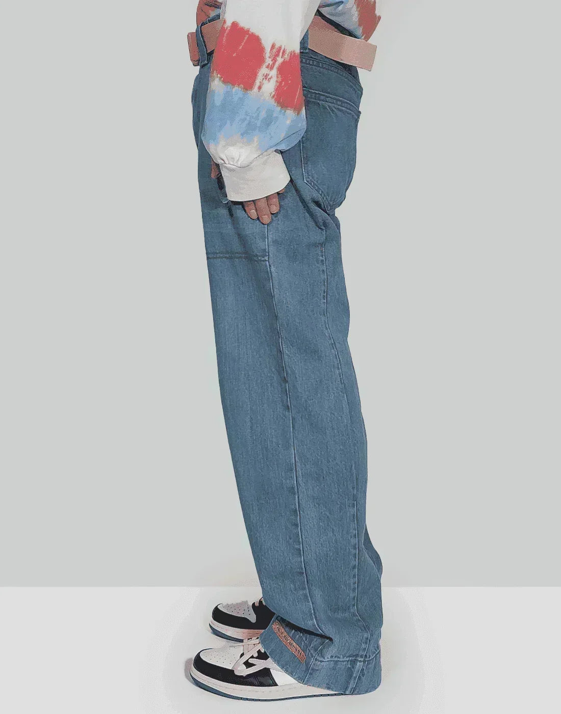 99%IS- - Wide Washed Bondage Denim - 082plus