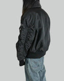 FENG CHEN WANG - BLACK LAPEL CARGO JACKET - 082plus