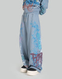 SANKUANZ - BUMPY GRAFFITI LOOSE SWEATPANTS - 082plus