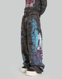 SANKUANZ - BUMPY GRAFFITI LOOSE SWEATPANTS - 082plus