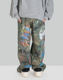 SANKUANZ - BUMPY GRAFFITI PRINT CAMOUFLAGE CARGO PANTS - 082plus