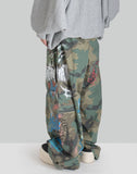 SANKUANZ - BUMPY GRAFFITI PRINT CAMOUFLAGE CARGO PANTS - 082plus
