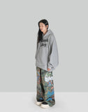 SANKUANZ - “NALAMDA” PRINT BOXY HOODIE - 082plus