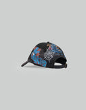 BUMPY GRAFFITI PRINT DENIM BASEBALL CAP