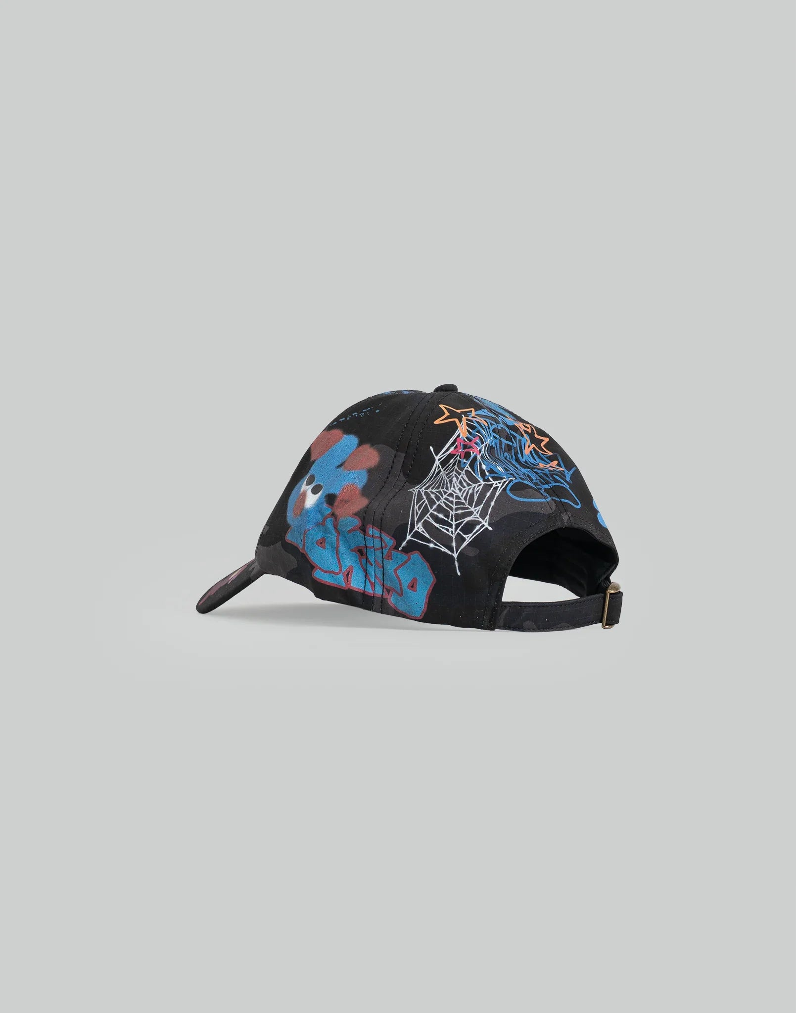 SANKUANZ - BUMPY GRAFFITI PRINT DENIM BASEBALL CAP - 082plus