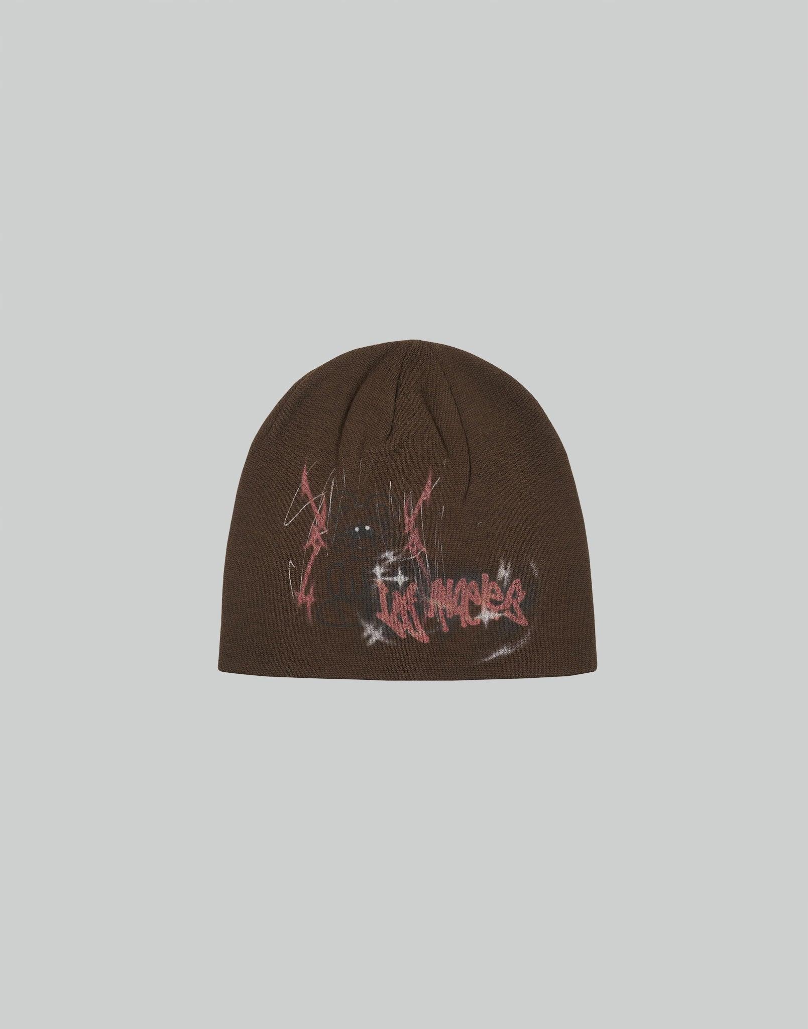 SANKUANZ - BUMPY GRAFFITI PRINT KNIT BEANIE - 082plus