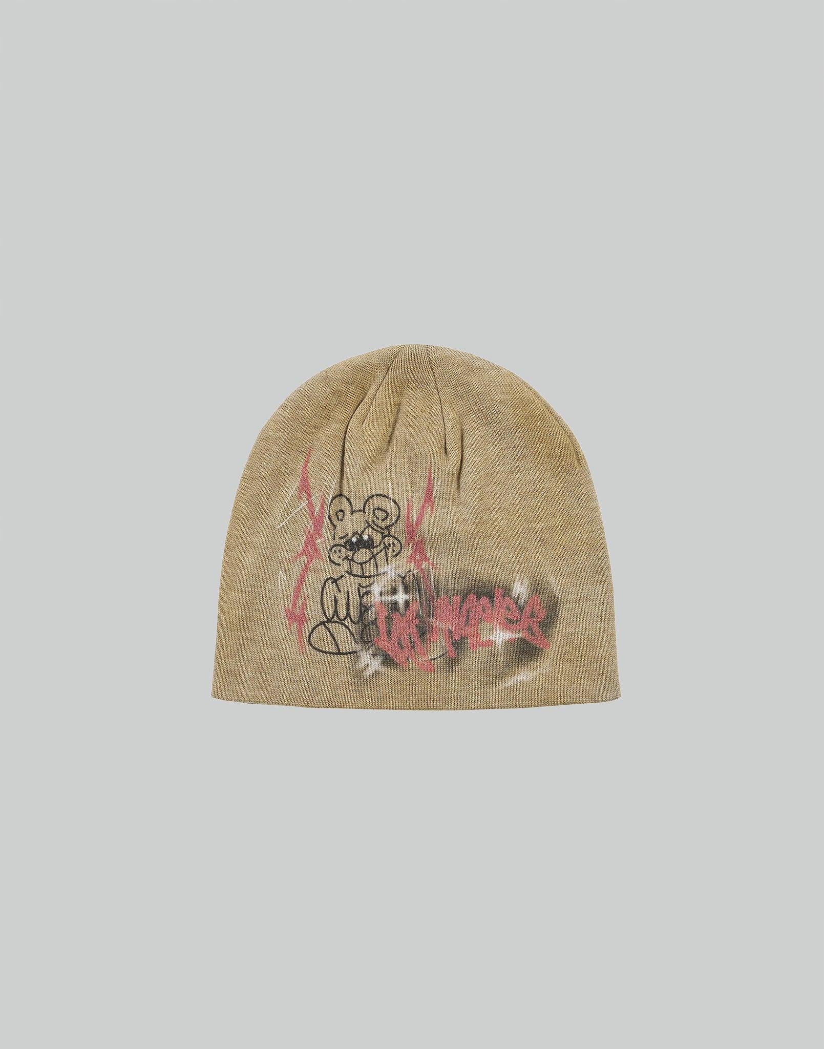 SANKUANZ BUMPY GRAFFITI PRINT KNIT BEANIE – 082plus