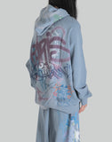 SANKUANZ - BUMPY GRAFFITI ZIP-UP HOODIE - 082plus