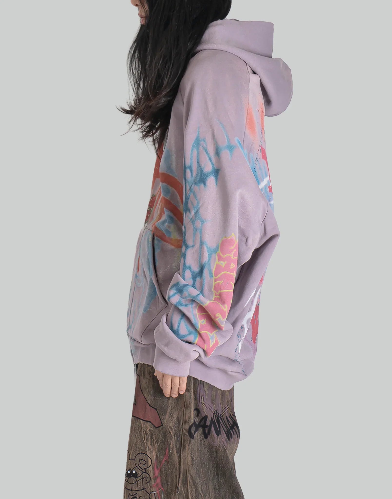 SANKUANZ - BUMPY GRAFFITI ZIP-UP HOODIE - 082plus