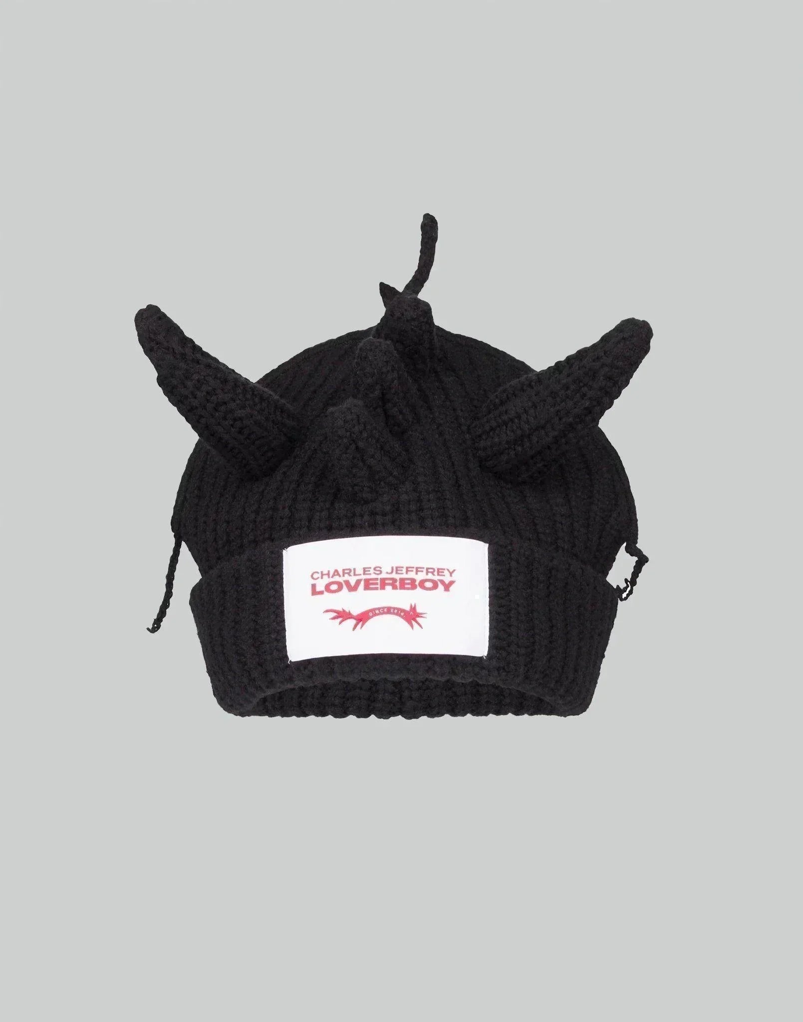 帽子 LOVERBOY CHUNKY DRAGON BEANIE Charles Jeffrey LOVERBOY Black Chunky Dragon Beanie Charles