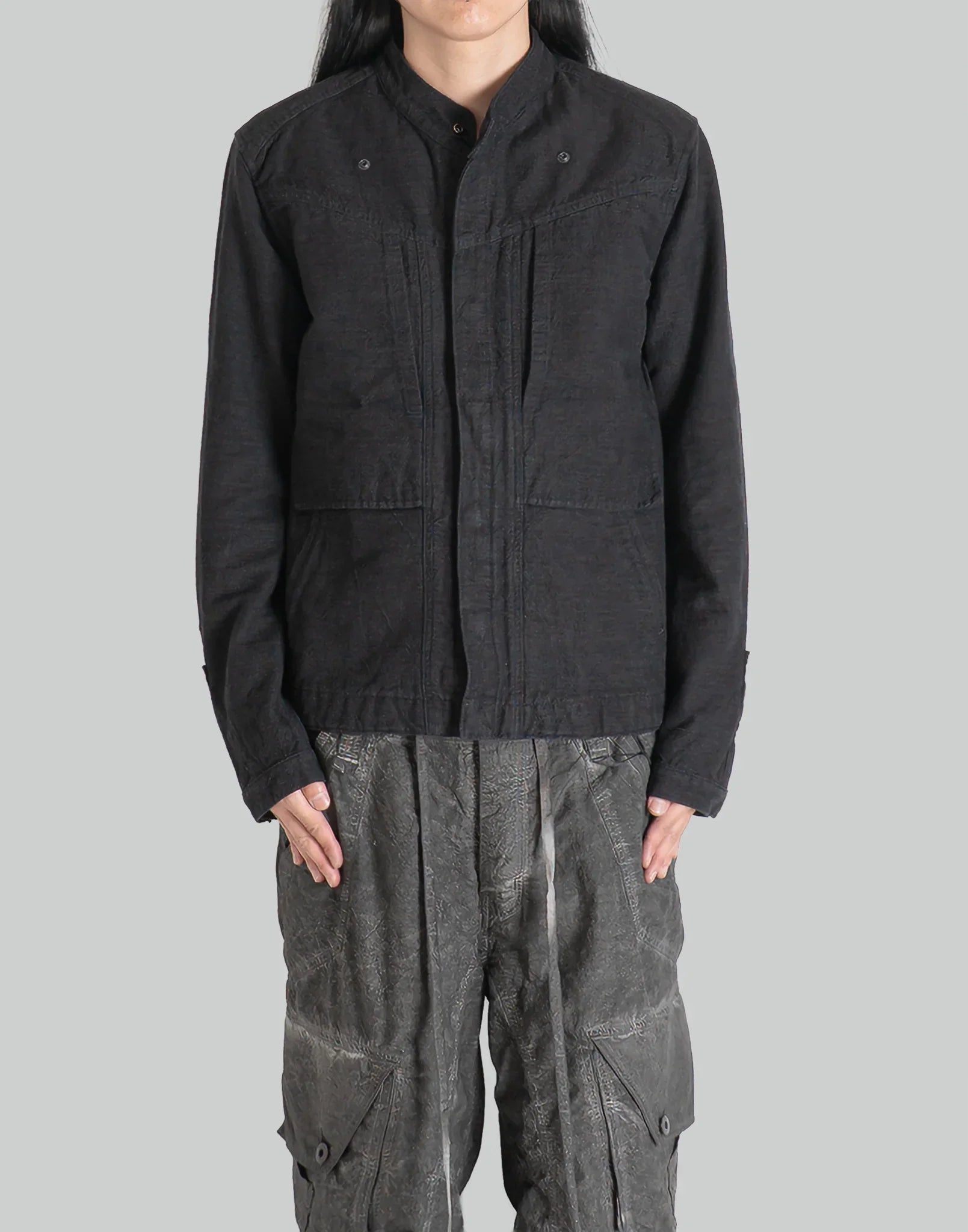 blackmerle - COLLARLESS JACKET - 082plus