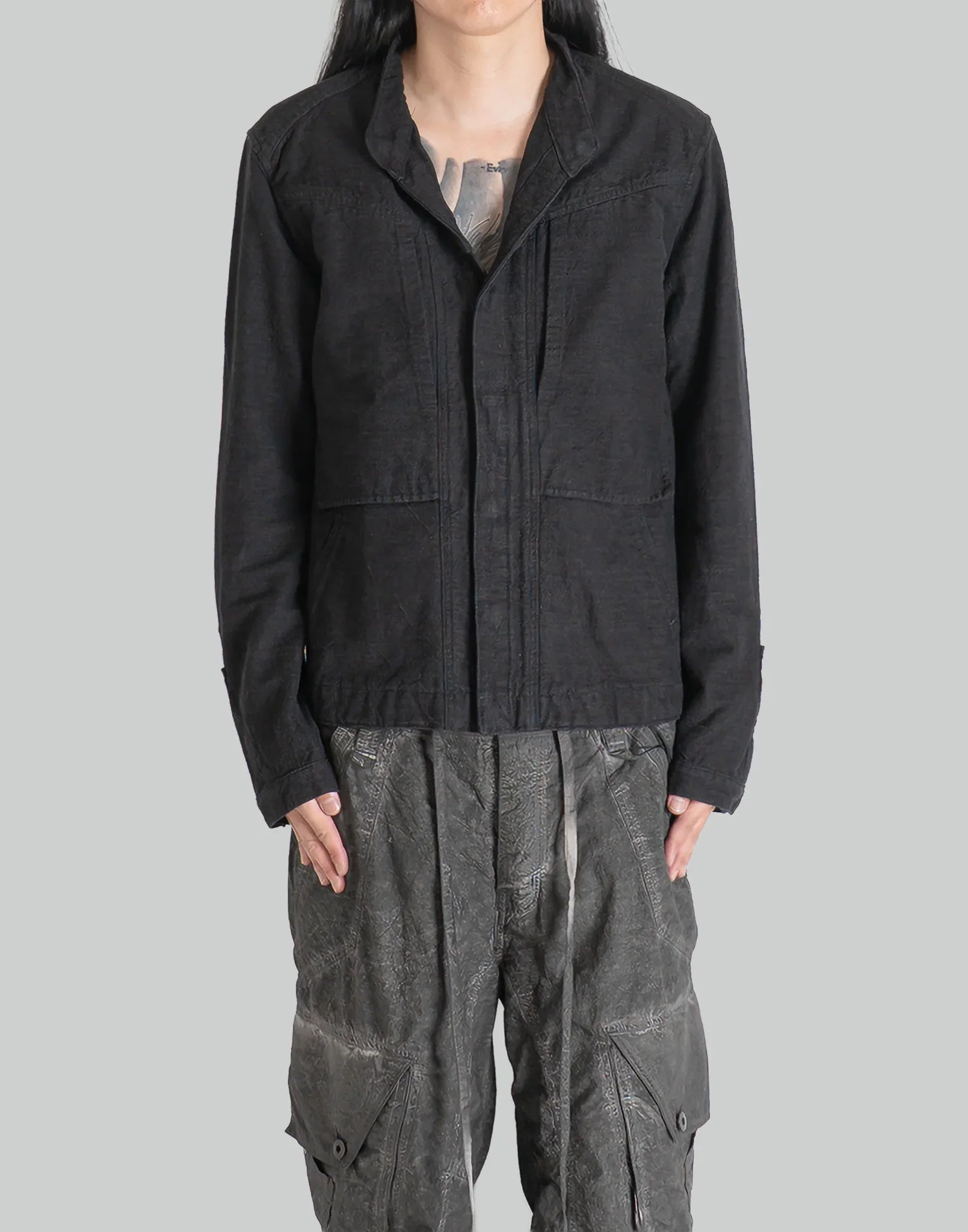 blackmerle - COLLARLESS JACKET - 082plus