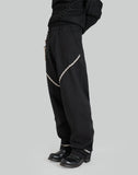 CORSET-TRIMMED CHINO PANTS