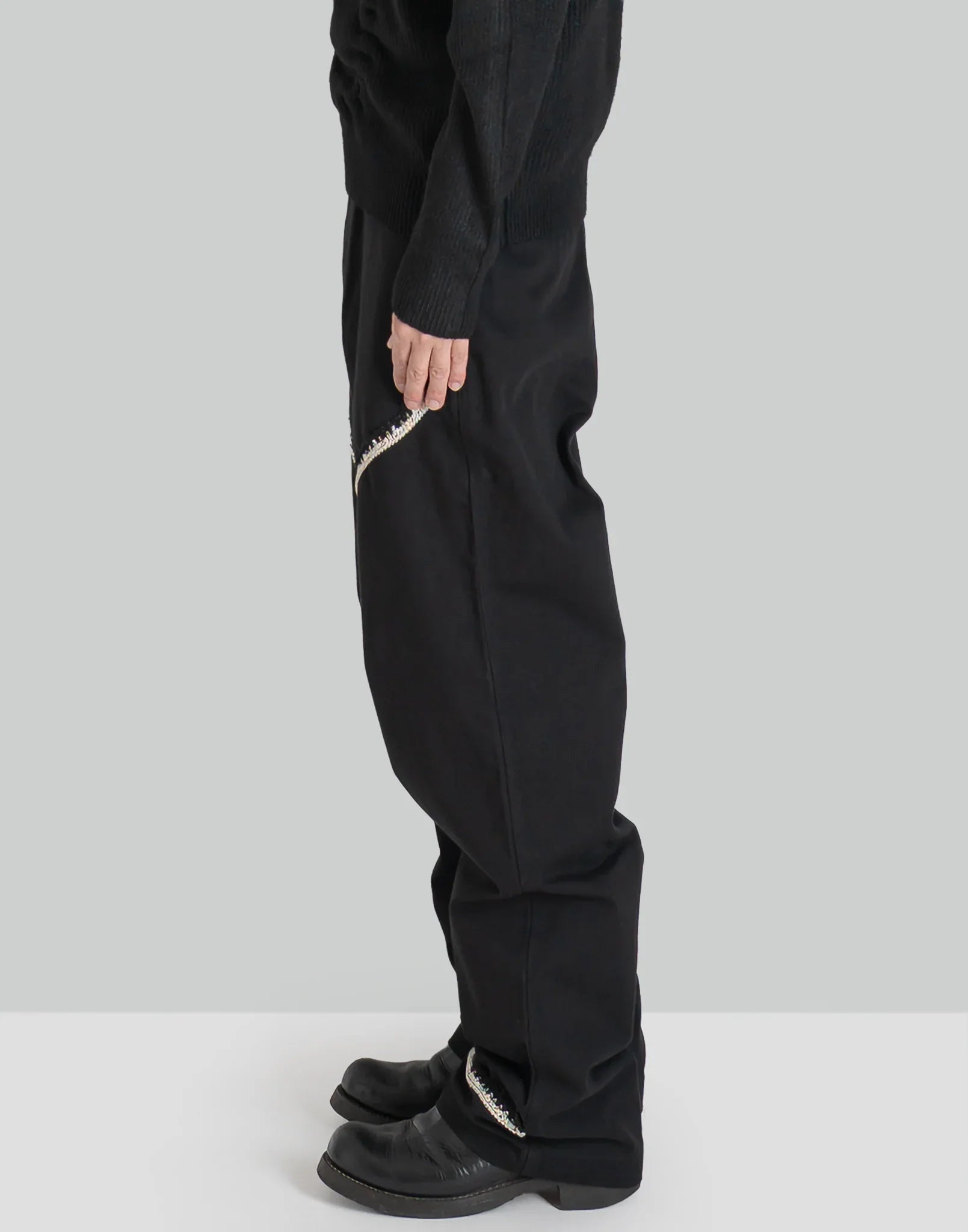 JUNTAE KIM - CORSET-TRIMMED CHINO PANTS - 082plus