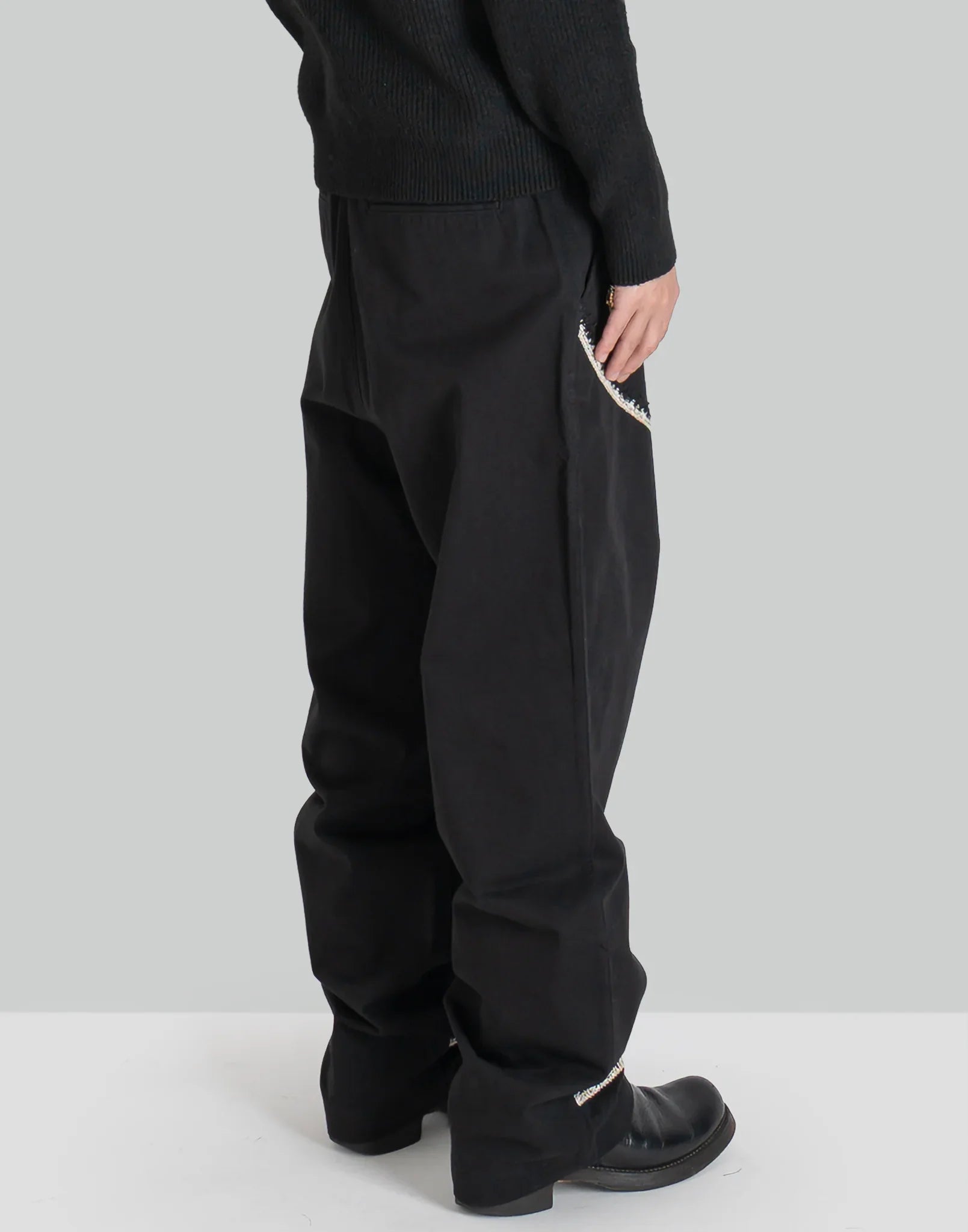 JUNTAE KIM - CORSET-TRIMMED CHINO PANTS - 082plus