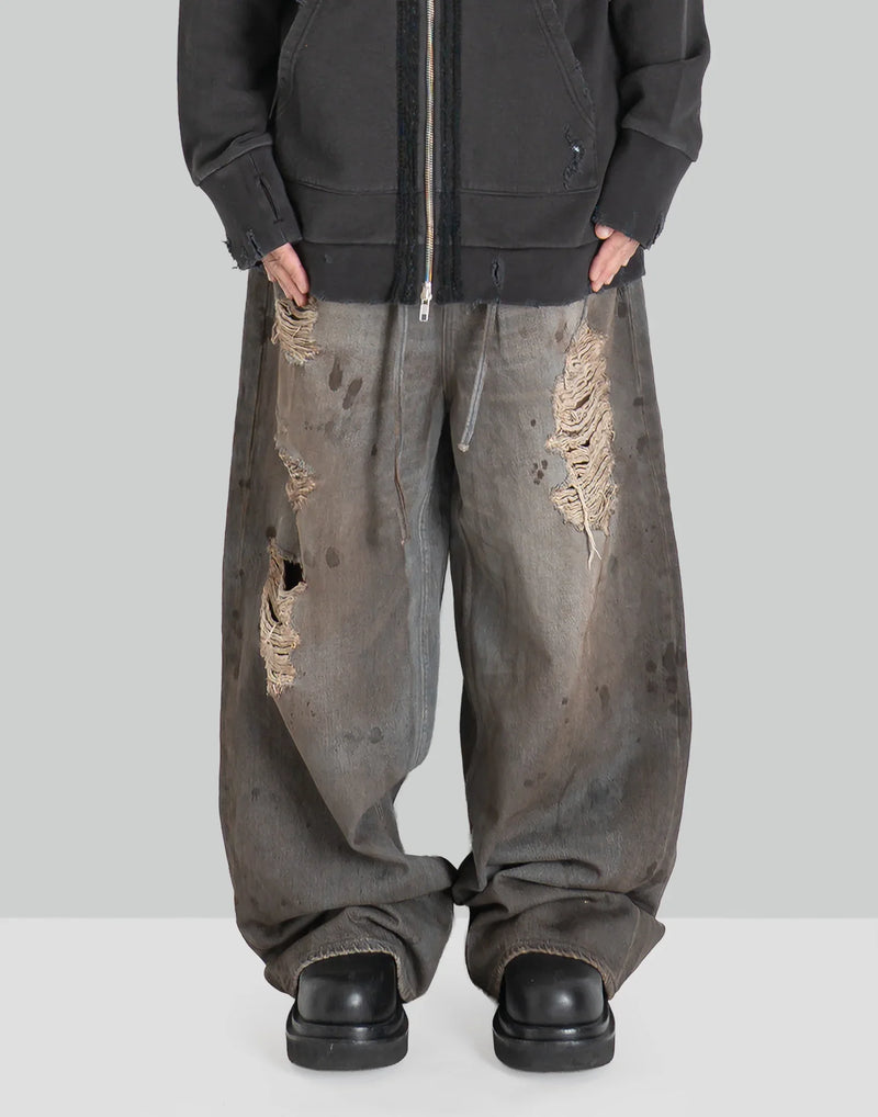 DISCOVERED - CRASH DENIM PANT - 082plus
