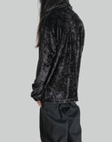 JOHN LAWRENCE SULLIVAN - CRUSHED VELOUR TURTLE NECK TOP - 082plus