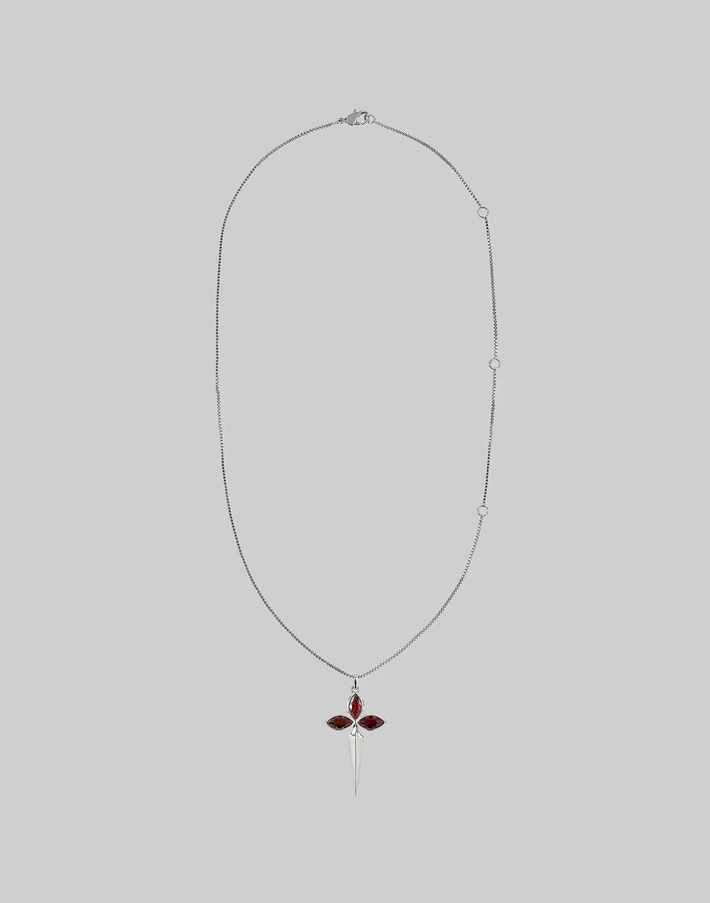 DAGGER ZIRCON THIN CHAIN NECKLACE