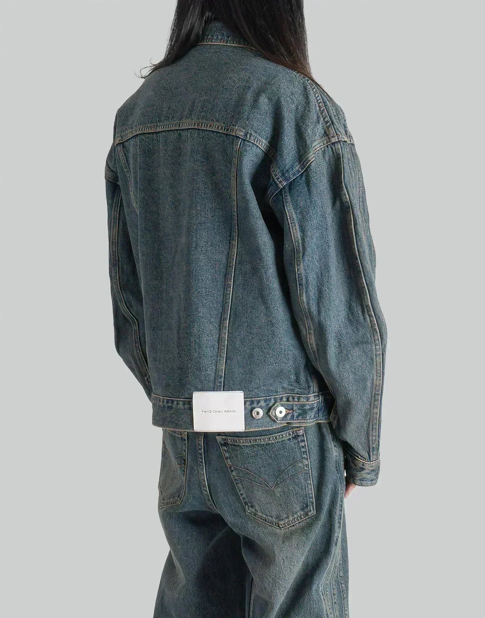 FENG CHEN WANG - DENIM DECONSTRUCTION OVERSIZED JACKET - 082plus