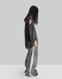 FENG CHEN WANG - DENIM DECONSTRUCTION PRINTED PANTS - 082plus