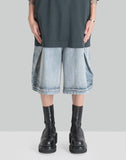 Juun.J - DENIM PLEATED SHORTS - 082plus