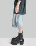 Juun.J - DENIM PLEATED SHORTS - 082plus