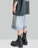 Juun.J - DENIM PLEATED SHORTS - 082plus