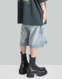 Juun.J - DENIM PLEATED SHORTS - 082plus