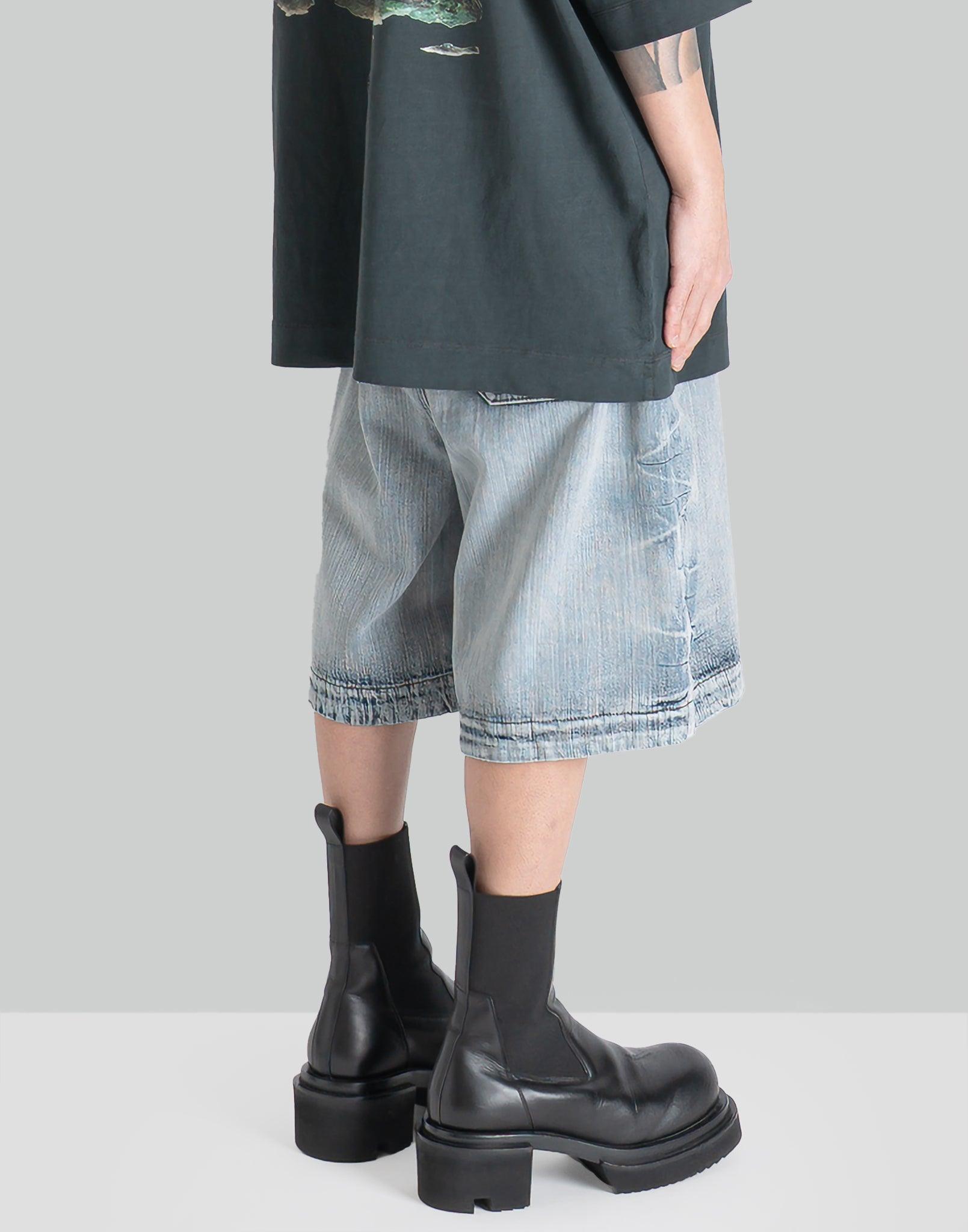 Juun.J - DENIM PLEATED SHORTS - 082plus