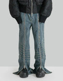 FENG CHEN WANG - DENIM SEAMING PANTS - 082plus