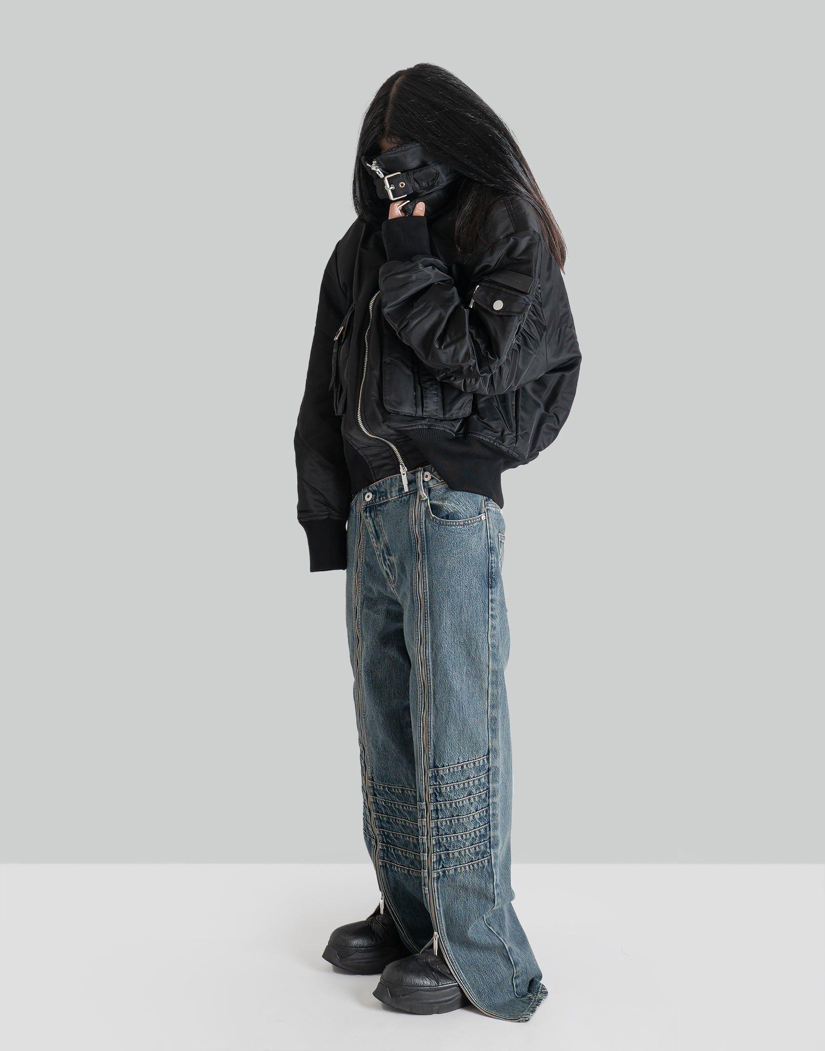 FENG CHEN WANG - BLACK LAPEL CARGO JACKET - 082plus