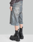 DINGYUN ZHANG - DISTRESSED DENIM SHORTS - 082plus
