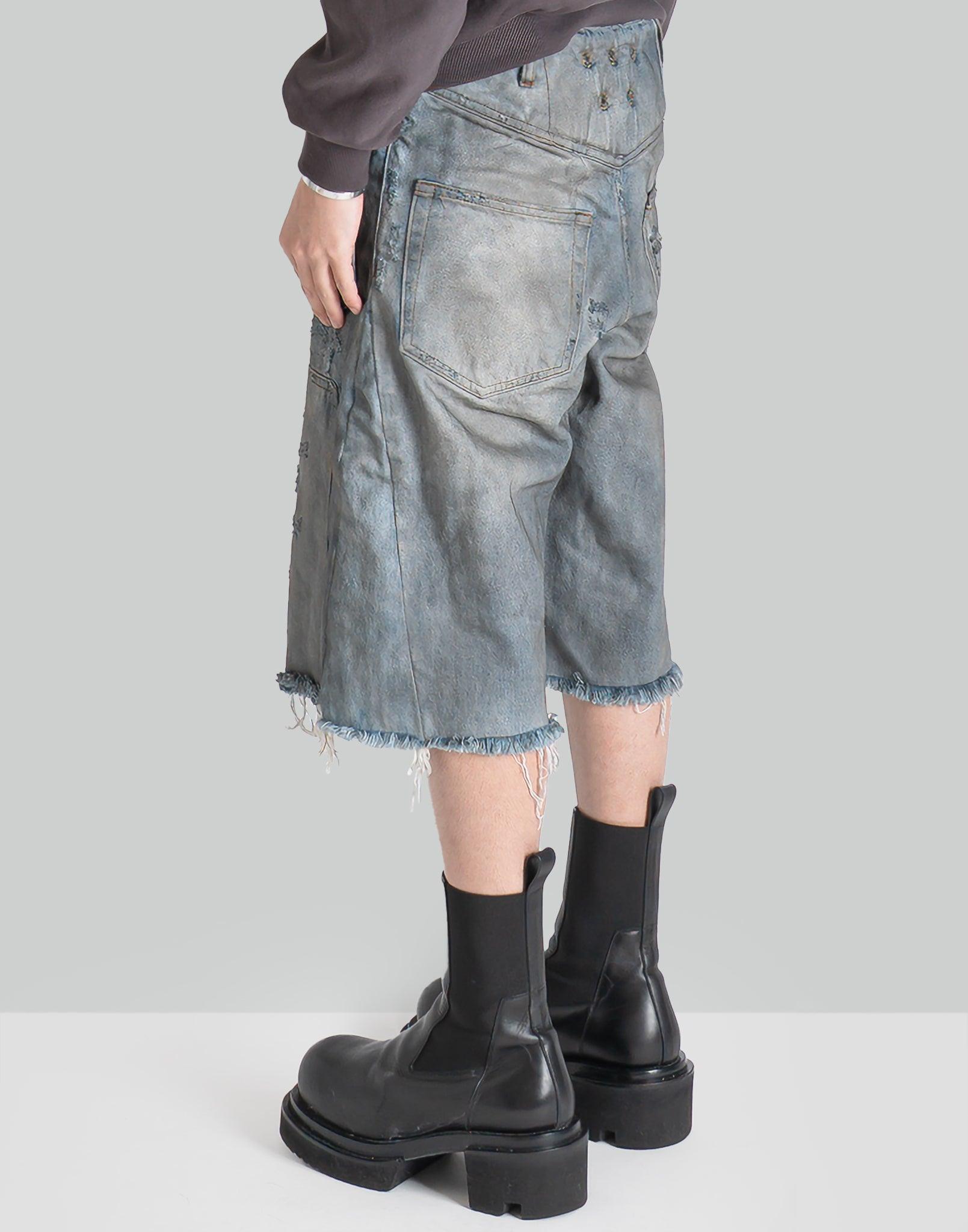 DINGYUN ZHANG - DISTRESSED DENIM SHORTS - 082plus