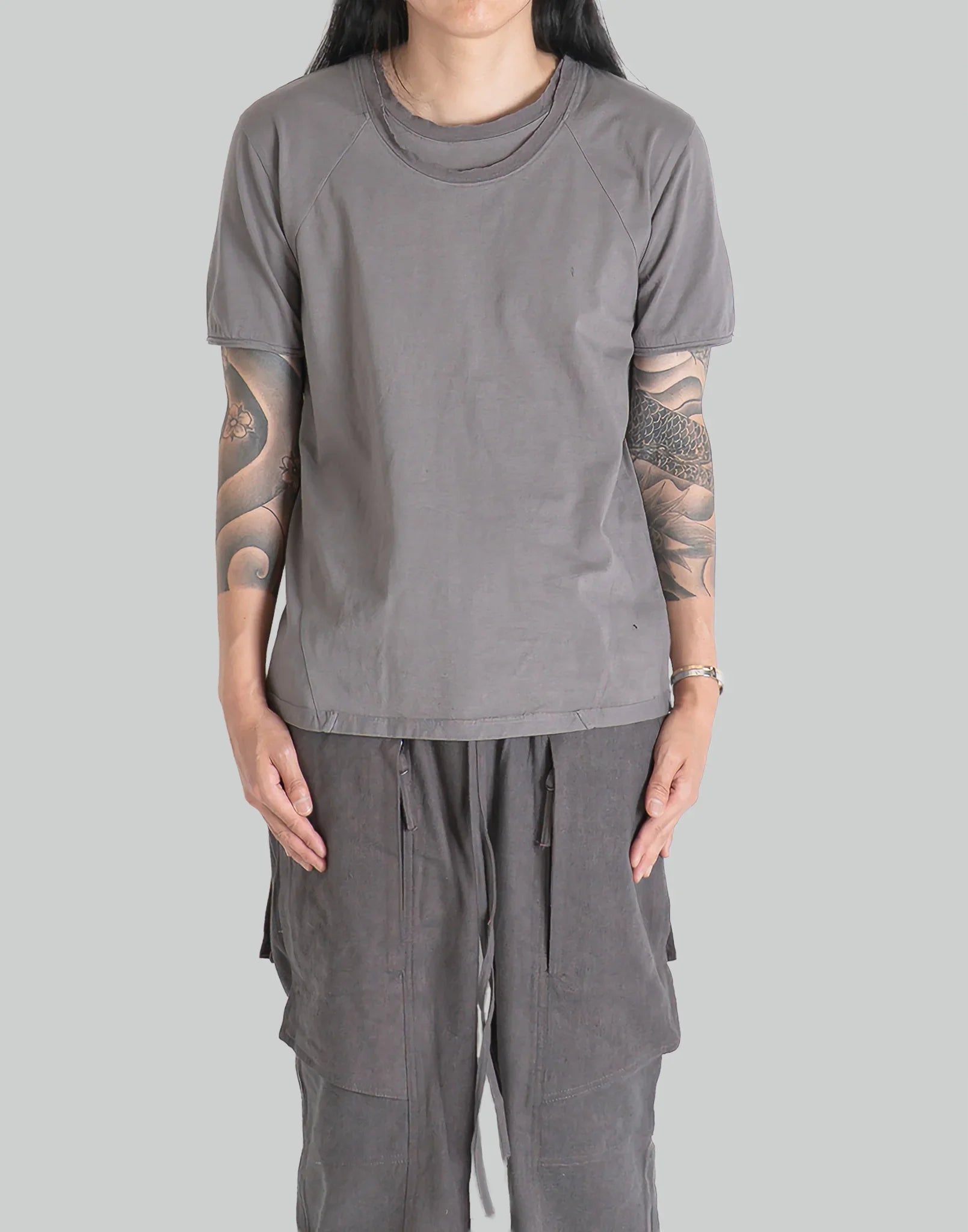 blackmerle - DOUBLE NECK TEE - 082plus