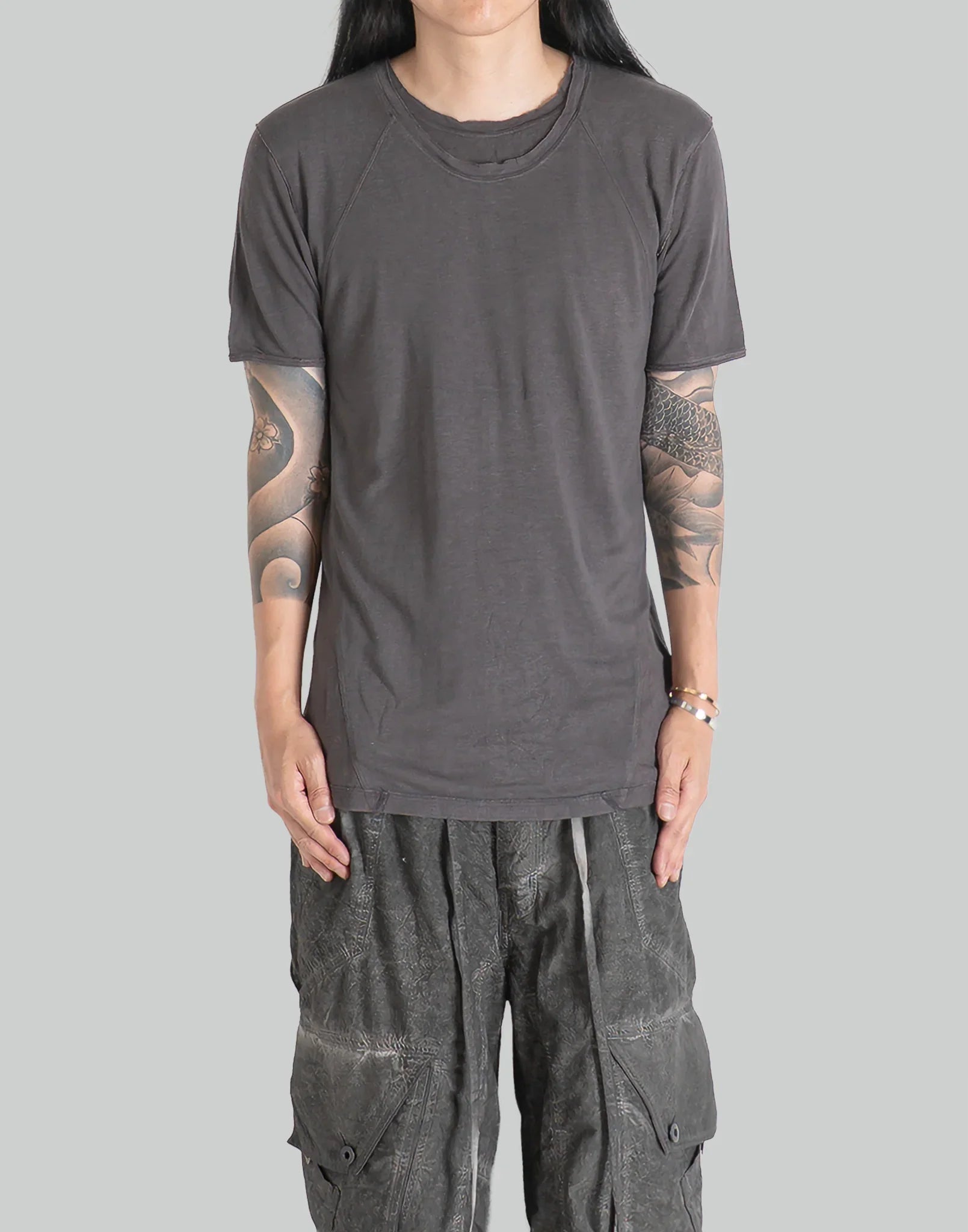 blackmerle - DOUBLE NECK TEE - 082plus