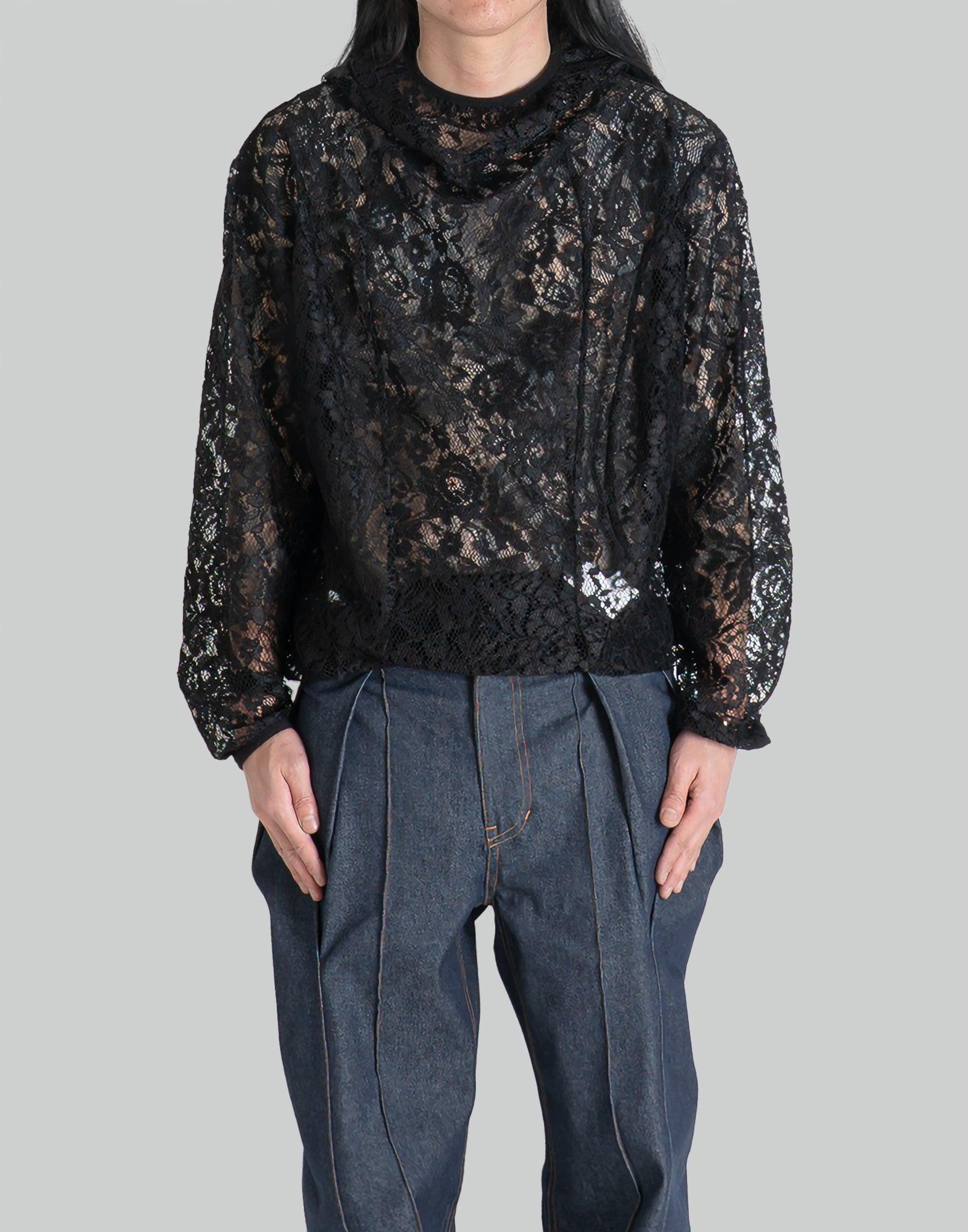 JUNTAE KIM - DRAPED LACE HOODIE - 082plus