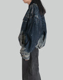 FENG CHEN WANG - Deconstructed Gradient Denim Jacket - 082plus