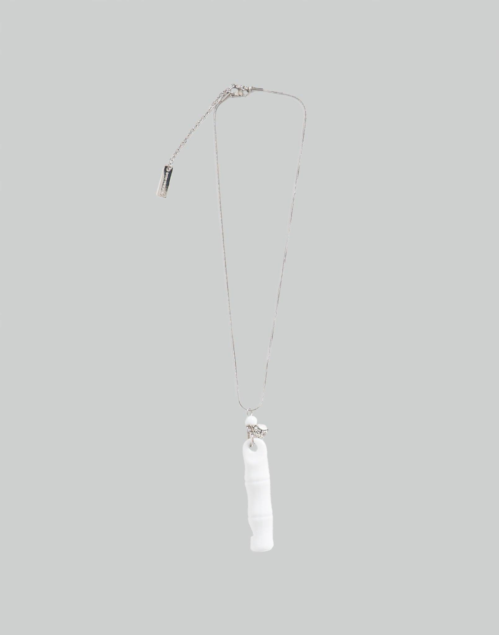 FENG CHEN WANG - WHITE PORCELAIN BAMBOO NECKLACE - 082plus