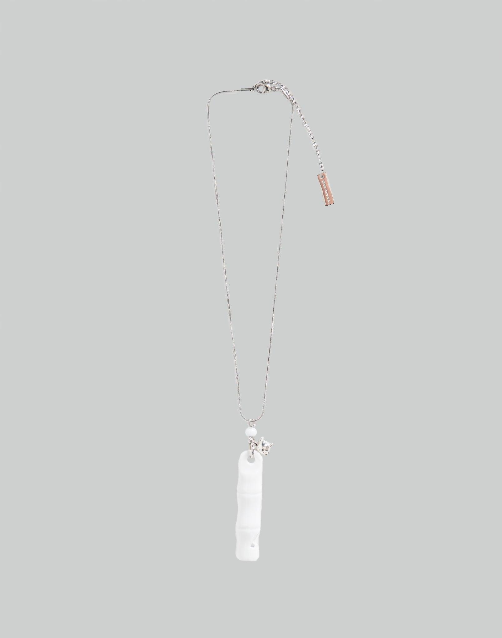 FENG CHEN WANG - WHITE PORCELAIN BAMBOO NECKLACE - 082plus