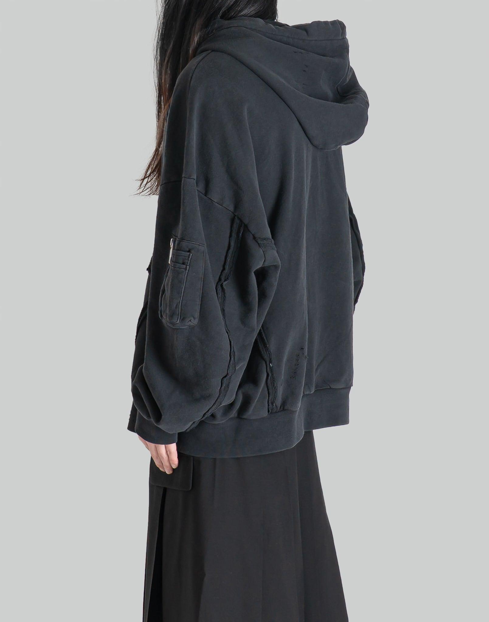 FENG CHEN WANG - DECONSTRUCTION ZIP HOODIE - 082plus