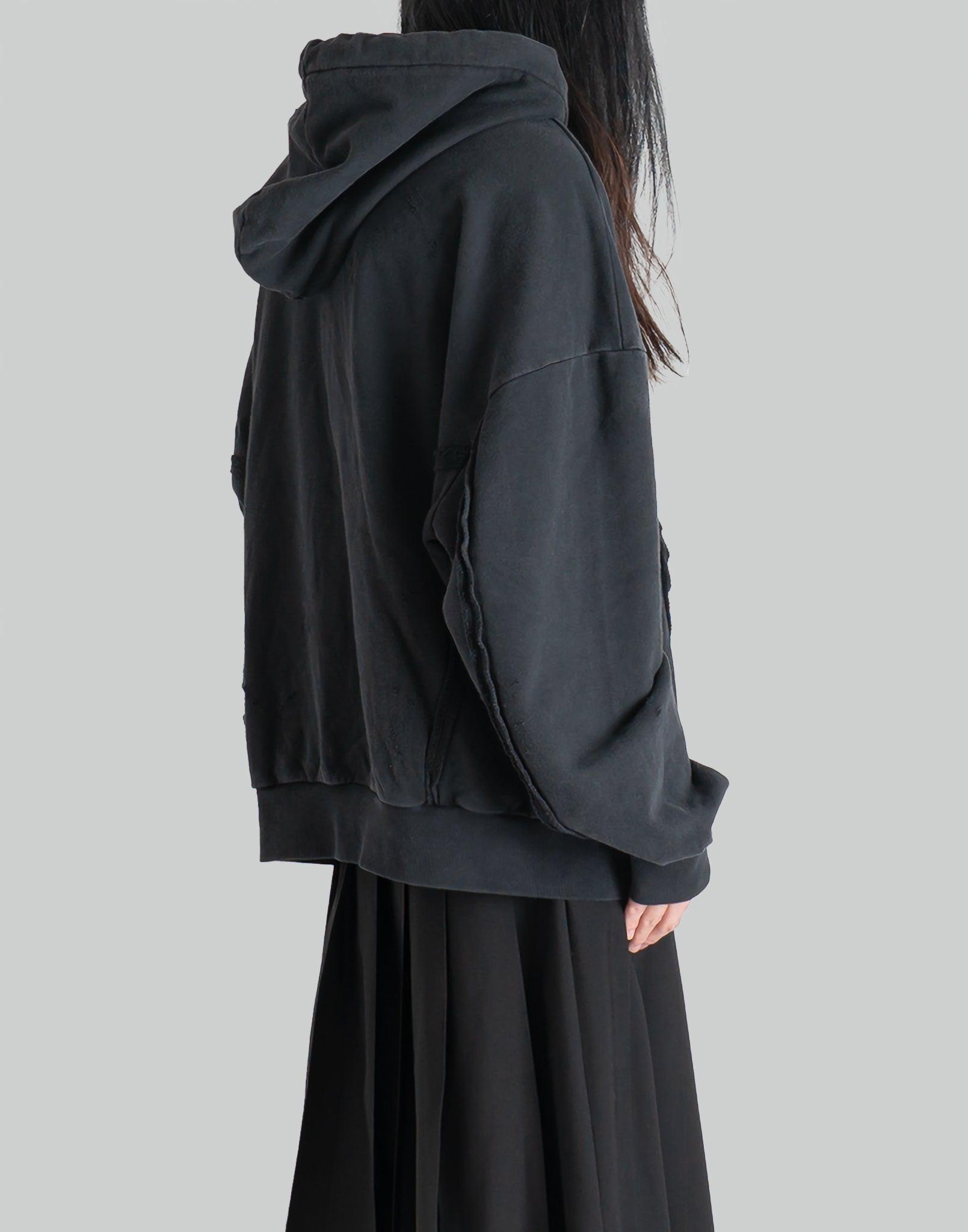 FENG CHEN WANG - DECONSTRUCTION ZIP HOODIE - 082plus