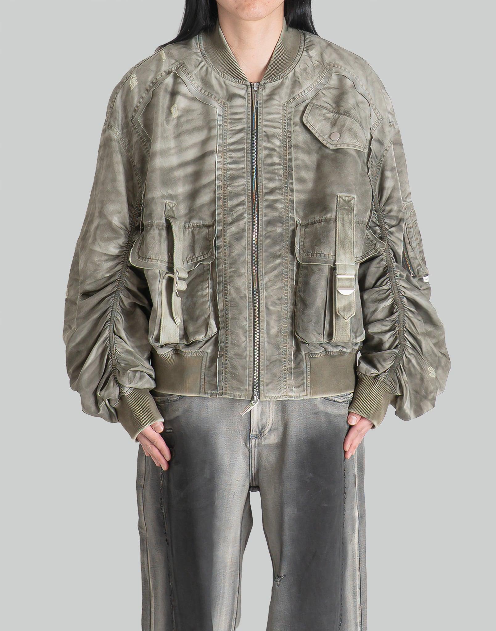 FENG CHEN WANG - SANDWASHED NYLON BOMBER - 082plus