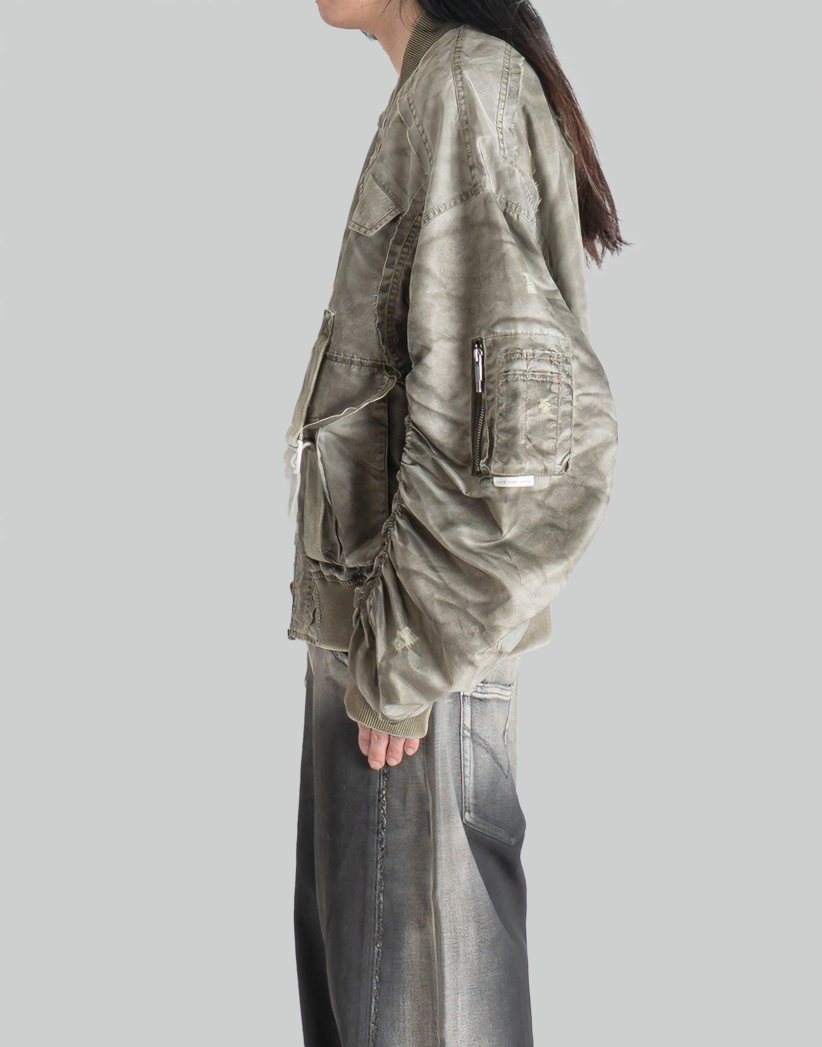 FENG CHEN WANG - SANDWASHED NYLON BOMBER - 082plus