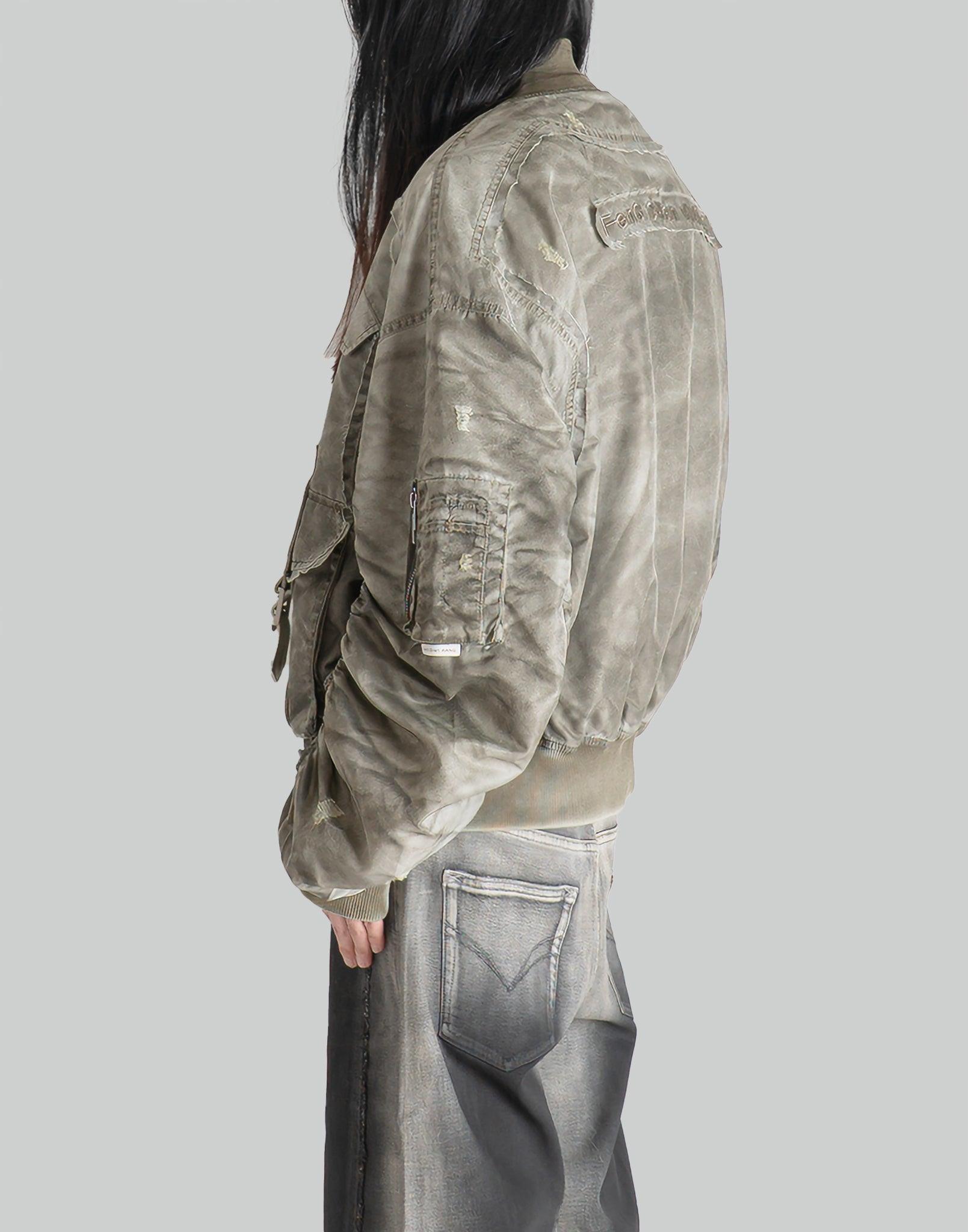 FENG CHEN WANG - SANDWASHED NYLON BOMBER - 082plus