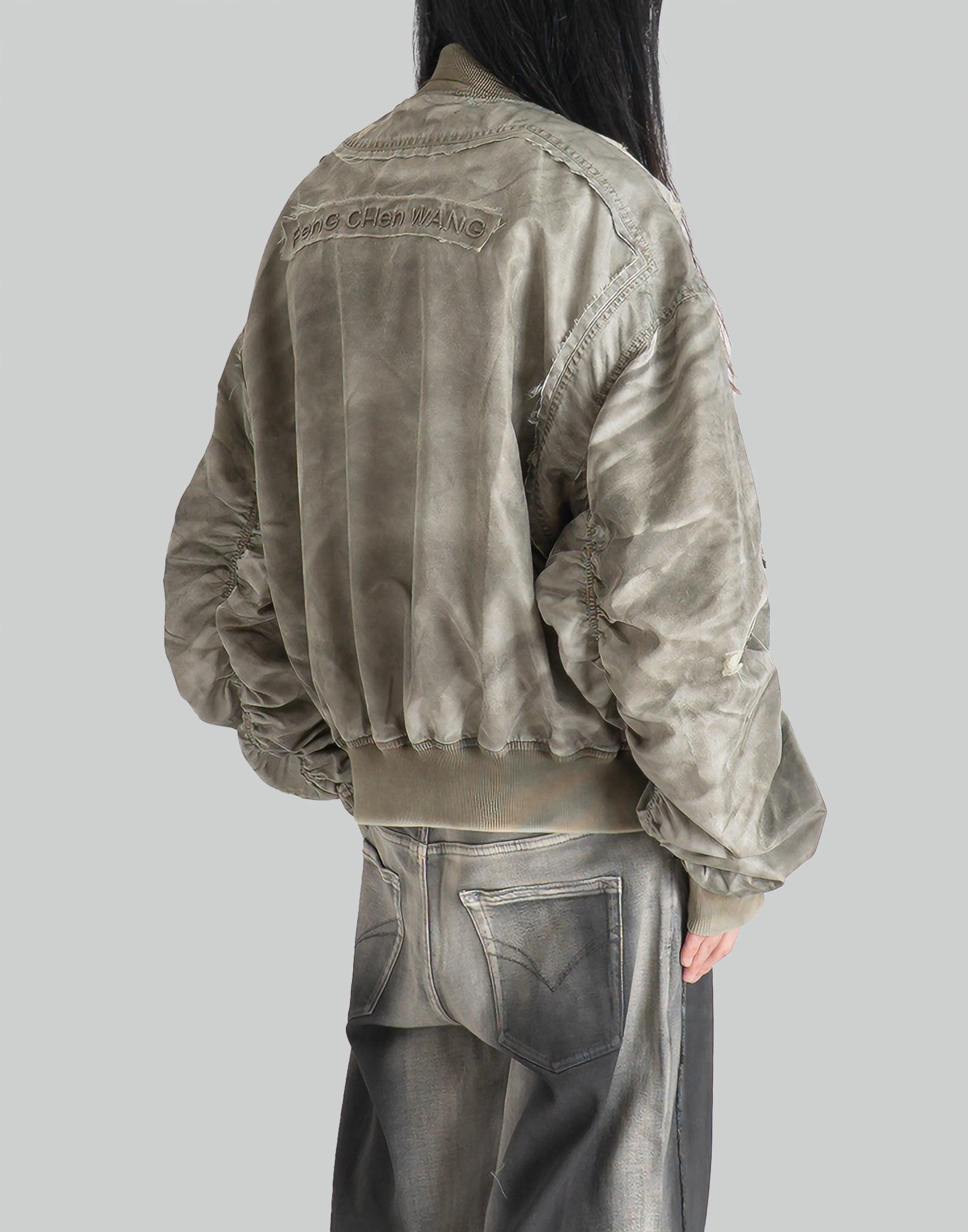FENG CHEN WANG - SANDWASHED NYLON BOMBER - 082plus
