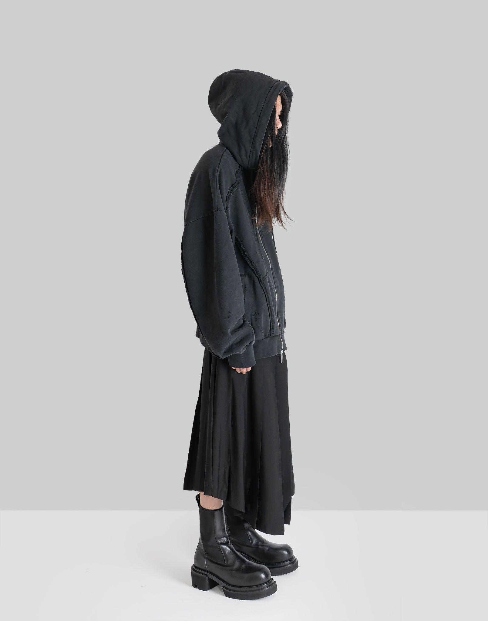 FENG CHEN WANG - DECONSTRUCTION ZIP HOODIE - 082plus