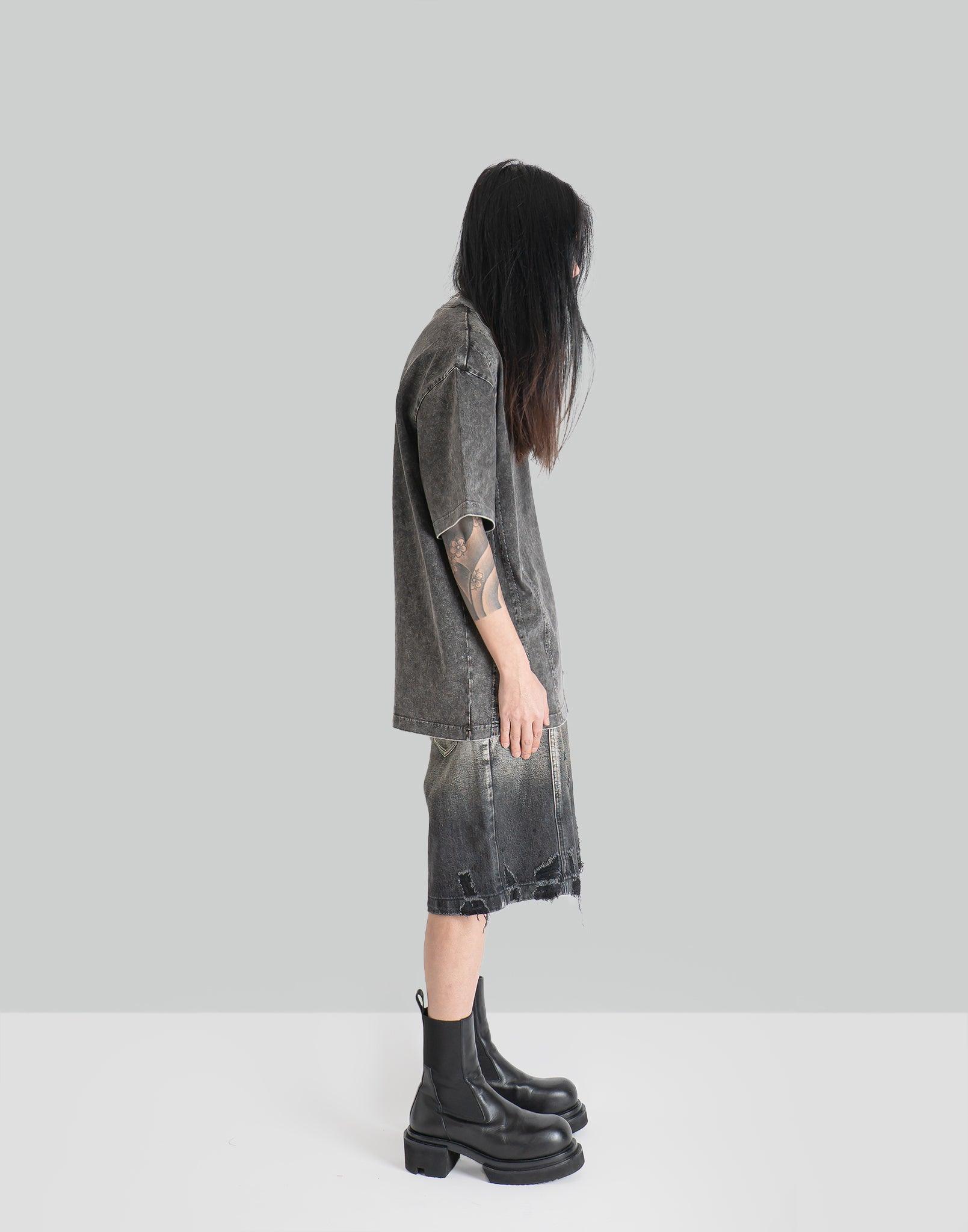FENG CHEN WANG - TIE-DYE PANELLED T-SHIRT - 082plus