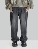 FENG CHEN WANG - ASYMETRIC STRAIGHT LEG JEANS WITH PANEL - 082plus